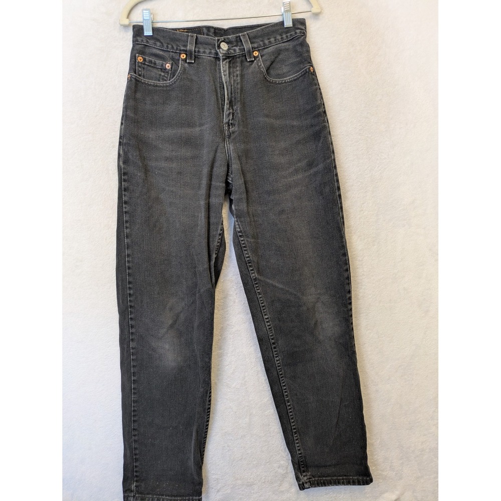 Levi's 560 Jeans Women's 8 MIS M Faded Black Loose Fit‎ Straight Leg High Rise